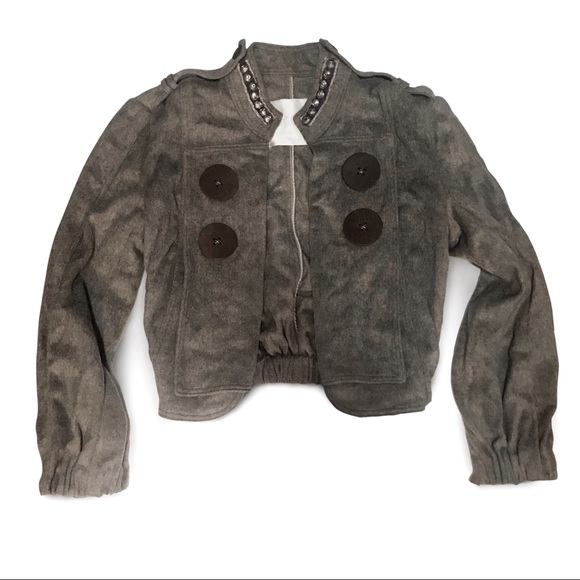 Cropped Wool Jacket By Grey - Picture 1 of 2